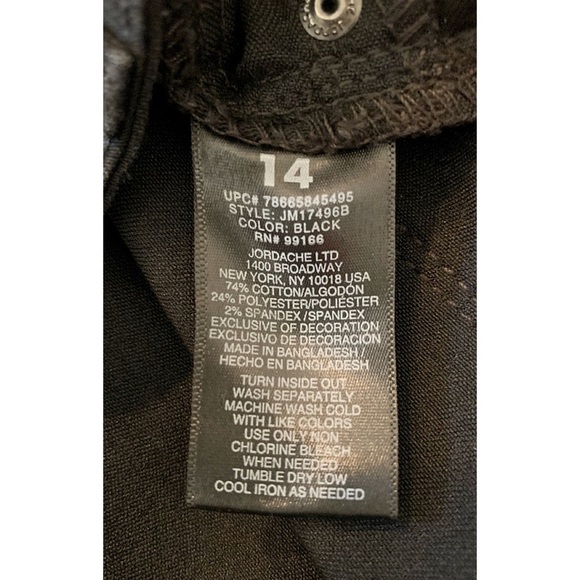 ❄️ JORDACHE Super Skinny Black Jeans | Size 14 - Picture 6 of 6